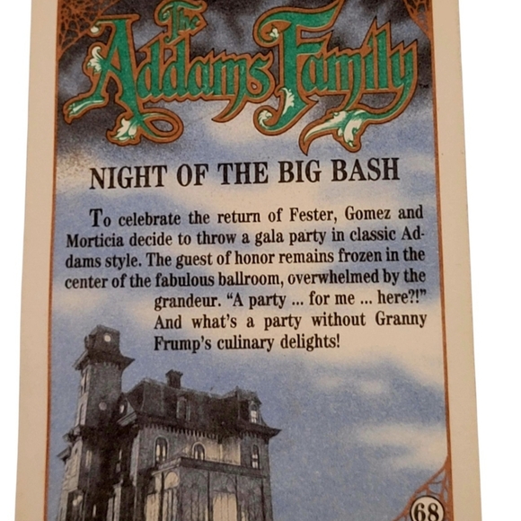 1991 Topps The Addams Family #32 Early To Dead & #68 Night Of The Big Bash Cards - Picture 13 of 15